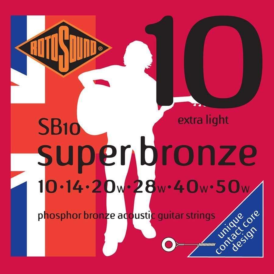 Rotosound Super Bronze SB10 Extra Light 10 Gauge Acoustic Guitar