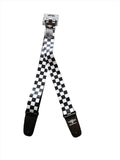 Checker Black/White Guitar Strap by Buckle Down